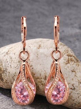 Hollow Waterdrop Drop Pendant Earrings | Handmade Teardrop Jewelry Earrings